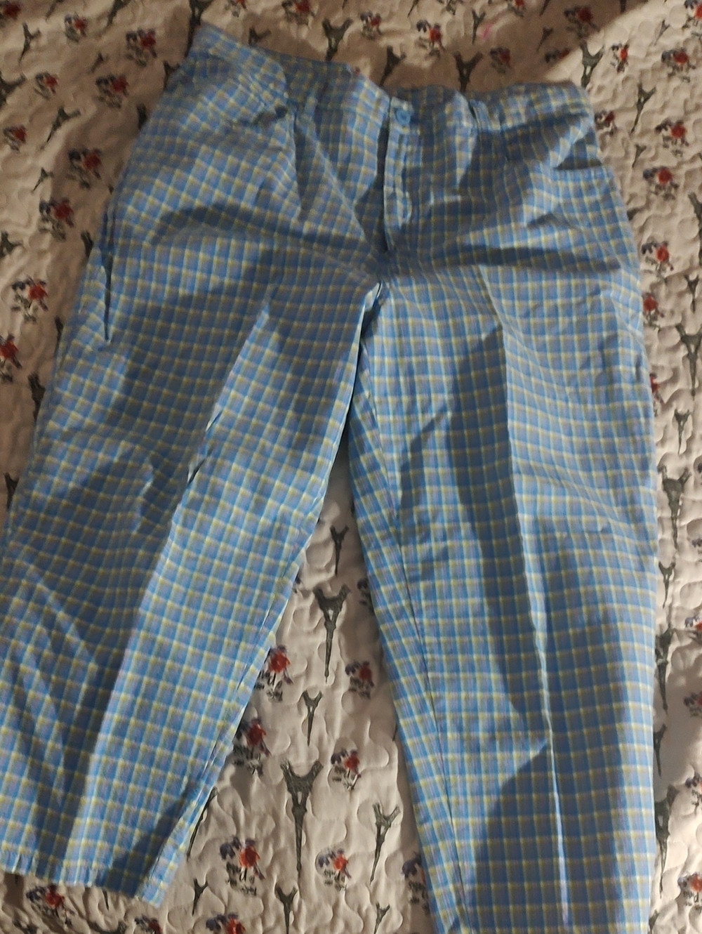 Bill blass/ Plaid Capris Pants